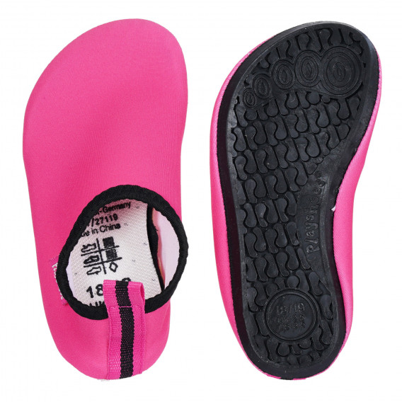 Аква обувки с черни акценти, розови Playshoes 284554 3