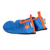 Аква обувки с оранжеви акценти и апликация на рак, сини Sterntaler 284640 2