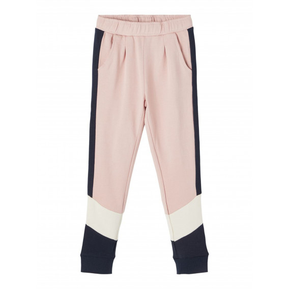 Спортен панталон от органичен памук, розов Name it 284741 