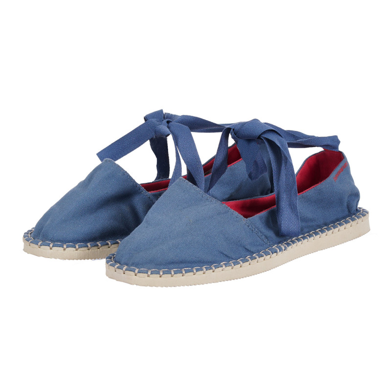 Текстилни обувки с връзки, сини  284750