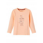 Блуза от органичен памук Smile, розова Name it 285141 