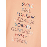 Блуза от органичен памук Smile, розова Name it 285143 3