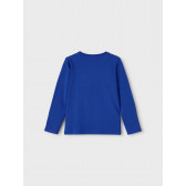 Блуза с дълъг ръкав от органичен памук Future, синя Name it 285170 2