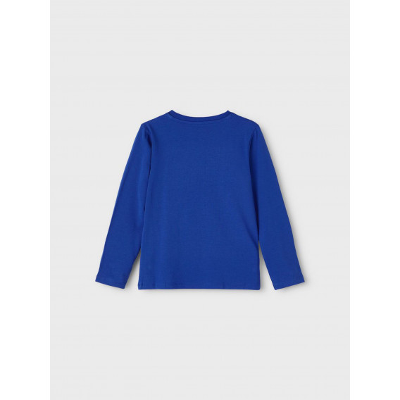 Блуза с дълъг ръкав от органичен памук Future, синя Name it 285170 2
