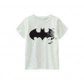 Тениска от органичен памук Batman, бяла Name it 285301 