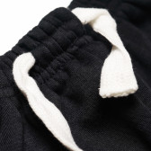 Спортен унисекс панталон с бяла връзка, черен Rebel 28534 3