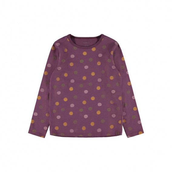 Пижама от органичен памук с фигурален принт, лилава Name it 285343 2