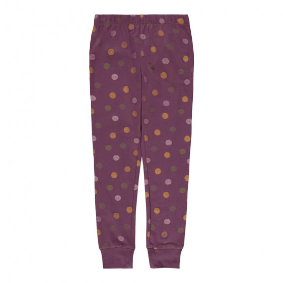 Пижама от органичен памук с фигурален принт, лилава Name it 285344 3