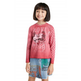 Блуза с дълъг ръкав Mickey and Minnie Mouse, розова DESIGUAL 285495 2
