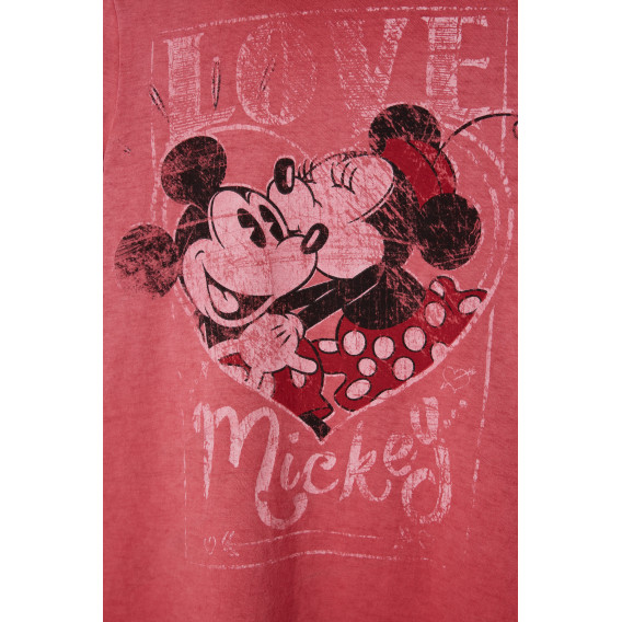 Блуза с дълъг ръкав Mickey and Minnie Mouse, розова DESIGUAL 285497 4