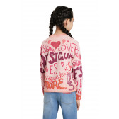 Блуза с дълъг ръкав и графичен принт, розова DESIGUAL 285501 3