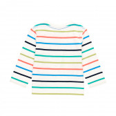 Памучна блуза с цветни ленти, бяла Boboli 285956 2