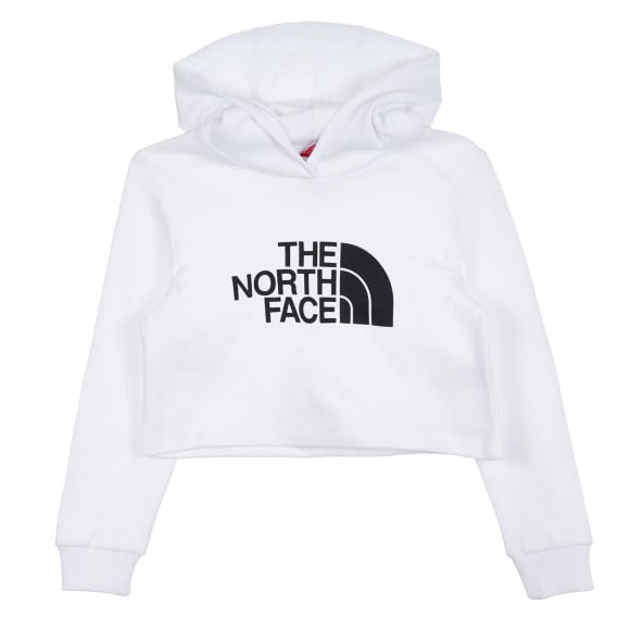 Памучен топ с името на бранда, бял The North Face 286148 