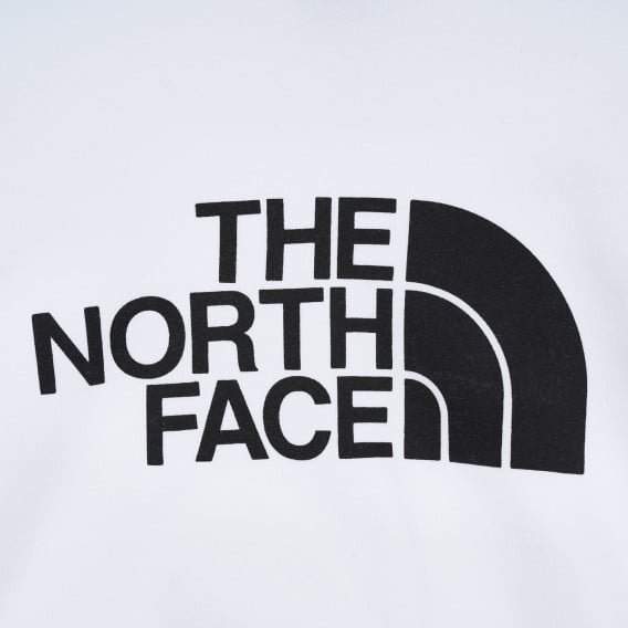 Памучен топ с името на бранда, бял The North Face 286149 2