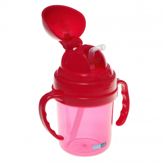 Чаша със сламка, розова, Пластмаса 190 ml, BebeDue 286208 2