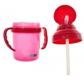 Чаша със сламка, розова, Пластмаса 190 ml, BebeDue 286209 3