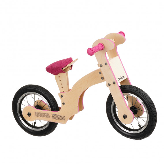 Дървено колело за баланс, Лили, 12", цвят: лилав Pippello Bikes 286220 