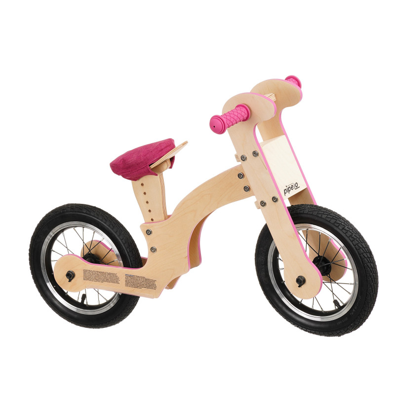Дървено колело за баланс, Лили, 12", цвят: лилав  286220