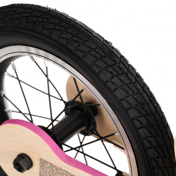 Дървено колело за баланс, Пипело, 12", цвят: розов Pippello Bikes 286234 8
