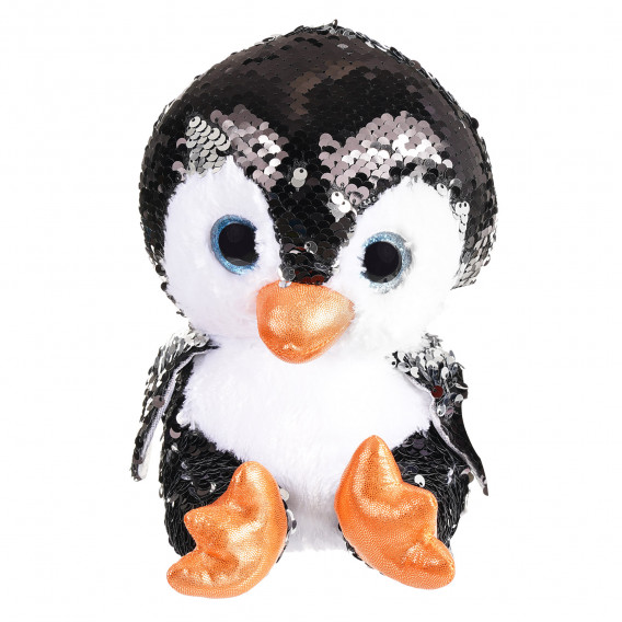 Плюшена играчка с пайети Пингвин, 20 см Dino Toys 286248 