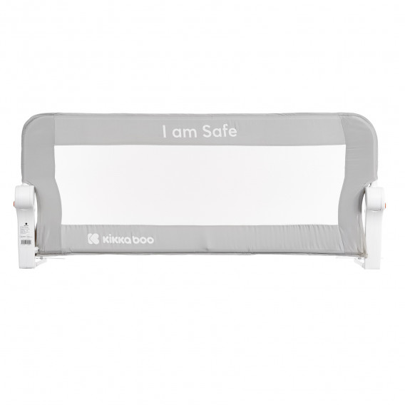 Предпазна преграда за легло "I am safe" 102 см Grey Kikkaboo 286258 