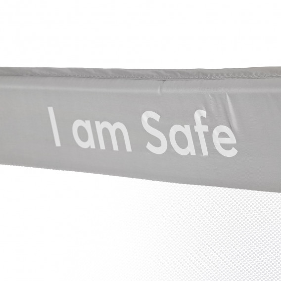 Предпазна преграда за легло "I am safe" 102 см Grey Kikkaboo 286262 5