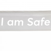 Предпазна преграда за легло "I am safe" 150 см Grey Kikkaboo 286271 4
