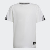 Тениска от органичен памук Future Icons 3 Stripes, бяла Adidas 286459 
