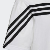 Тениска от органичен памук Future Icons 3 Stripes, бяла Adidas 286461 3
