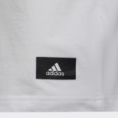 Тениска от органичен памук Future Icons 3 Stripes, бяла Adidas 286462 4