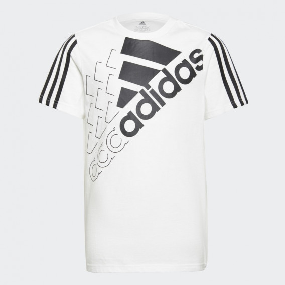 Памучна тениска ESSENTIALS LOGO TEE1, бяла Adidas 286477 