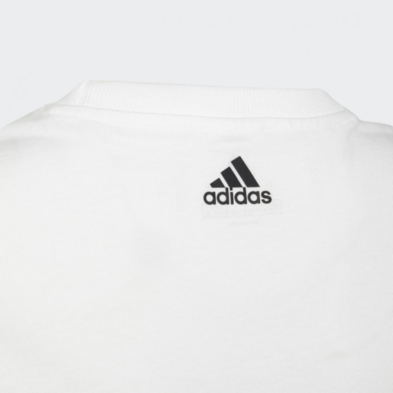 Памучна тениска ESSENTIALS LOGO TEE1, бяла Adidas 286479 3