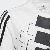 Памучна тениска ESSENTIALS LOGO TEE1, бяла Adidas 286480 4