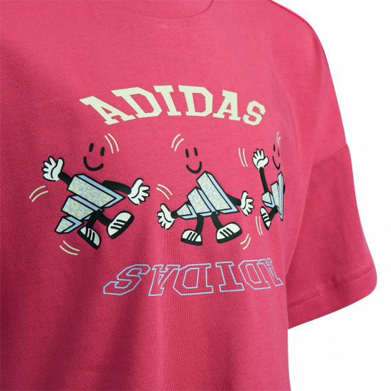 Тениска happy feet, розова Adidas 286817 4