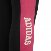 Памучен клин с розови акценти, черен Adidas 286820 2