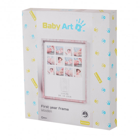 Дървена рамка за снимки и отпечатък - My Very First Year Baby Art 286952 2