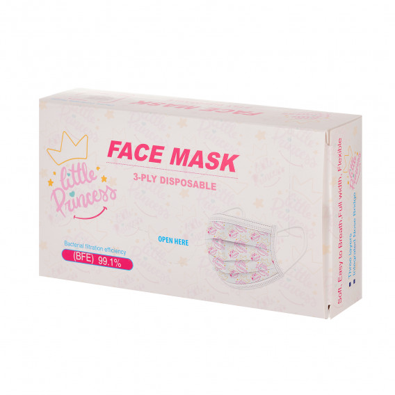 Детска предпазна маска за еднократна употреба  Little Princess, кутия 20 бр. TFP 287055 