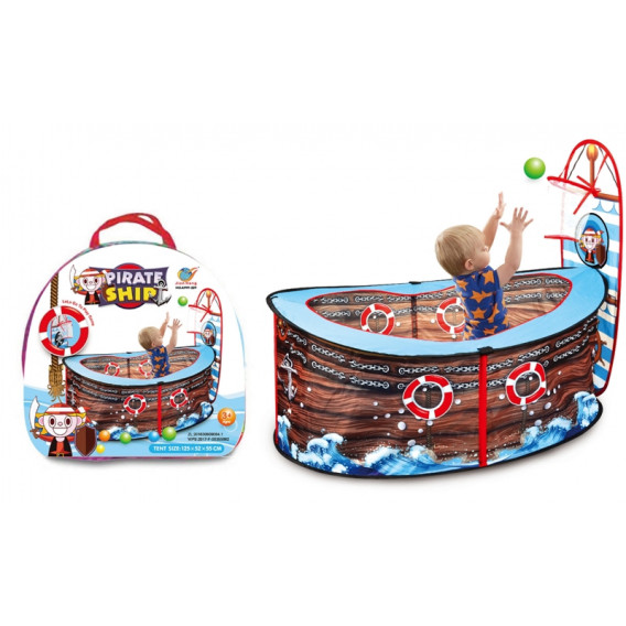 Детска палатка за игра - Пиратски кораб с баскетболен кош ITTL 287091 6