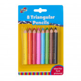 Моливи 8 цвята, триъгълни Galt 287405 