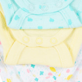 Памучен комплект от три броя бодита за бебе, многоцветни Tape a l'oeil 287558 2
