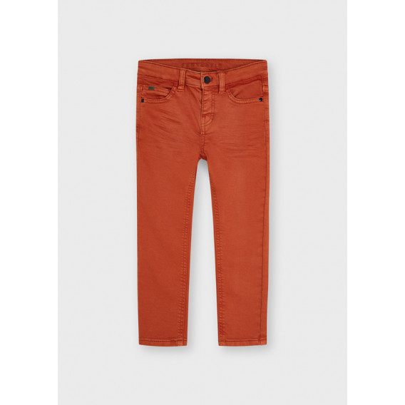 Дълъг панталон Soft slim за момче, оранжев Mayoral 287693 