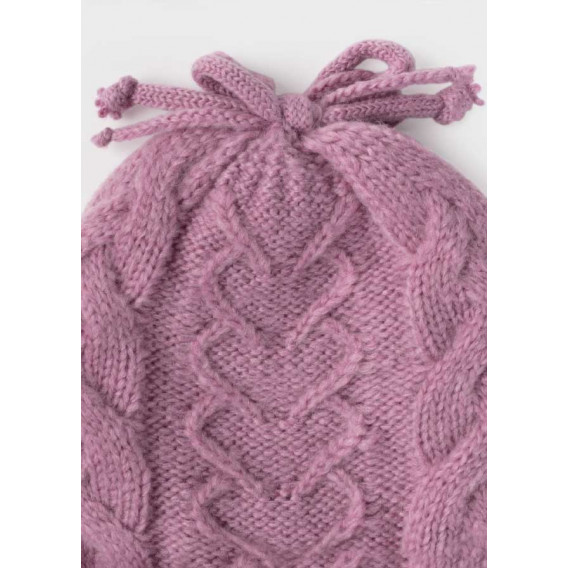 Комплект от шапка, шал и ръкавички за бебе момиче, лилав Mayoral 287811 2