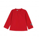 Памучна червена блуза с дълъг ръкав за момиче Boboli 288 