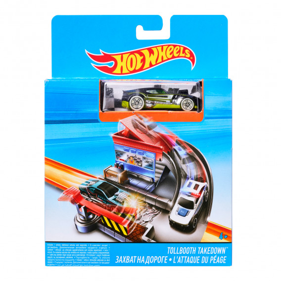 Състезателен комплект с черно зелена количка Hot Wheels 288754 2
