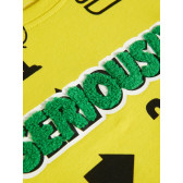 Тениска от органичен памук SERIOUSLY за момче, жълта Name it 28886 3