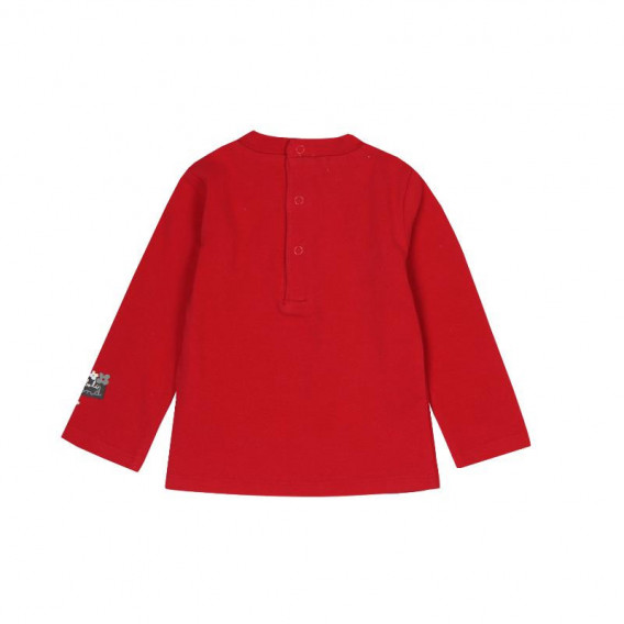 Памучна червена блуза с дълъг ръкав за момиче Boboli 289 2