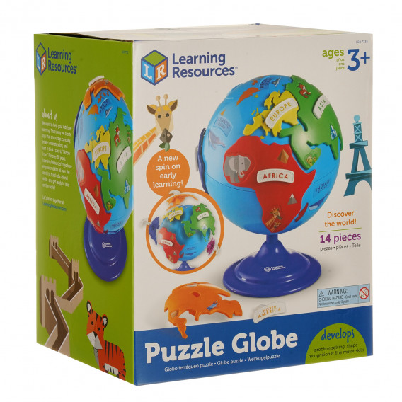 Детски пъзел - Глобус с континенти Learning Resources 289035 4
