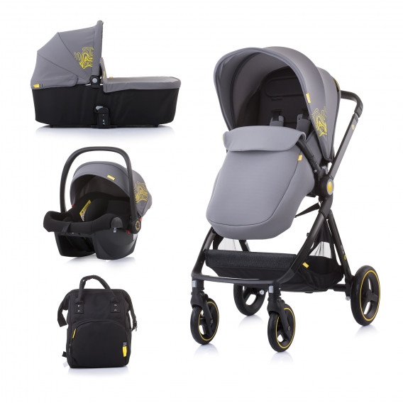Комбинирана количка Елит 3 в 1, асфалт Chipolino 289323 