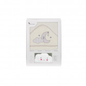 Бебешка хавлия за баня NUBE LUNA в комплект с лампа Облаче, 100 х 100 см, беж Inter Baby 289563 