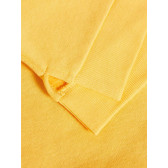 Памучна блуза за момиче с 3D апликация на праскова, жълта Name it 28968 4